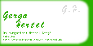 gergo hertel business card